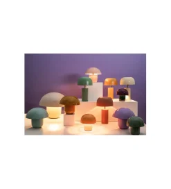 Lampa stołowa MUSHROOM 27 cm brzoskwiniowa