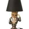 Lampa stołowa OWL SHADE 56 cm złoto antyczny brąz