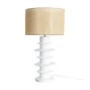 Lampa stołowa RESINA 70 cm biała naturalna