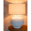 Lampa stołowa SCADY 62 cm terrakota biała