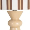 Lampa stołowa STRIPENMA 43 cm beżowa kremowa