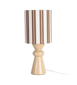 Lampa stołowa STRIPENMA 43 cm beżowa kremowa