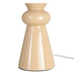Lampa stołowa STRIPENMA 43 cm beżowa kremowa