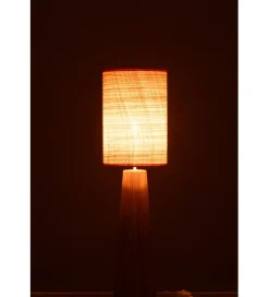 Lampa stołowa UMBRELLA 78 cm drewno ailantus naturalna