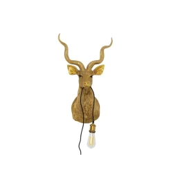 Lampa ścienna ANIMAL GOAT 45 x 74 cm złota