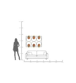 Lampa ścienna BALANCE CIRCLE 96 x 122 cm