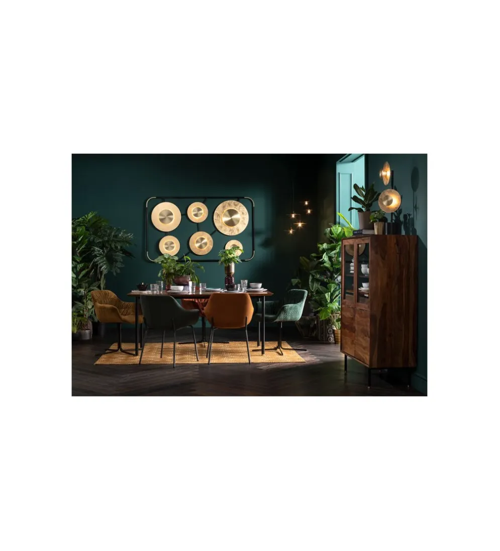 Lampa ścienna DISC 110 x 185 cm złota