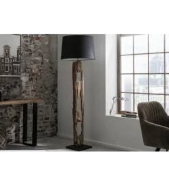 Lampa podłogowa BARRACUDA 177 cm czarna