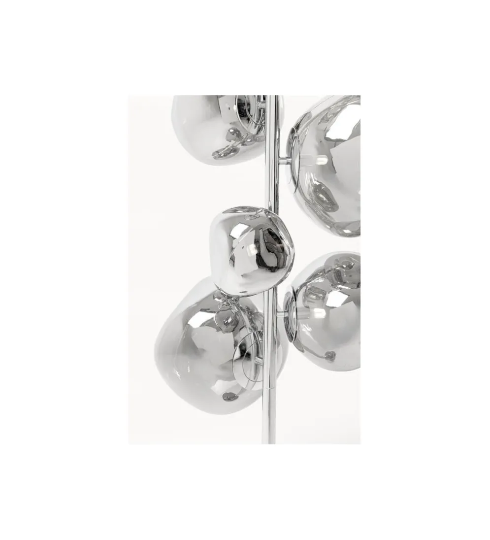 Lampa podłogowa BURBUJA 168 cm srebrna