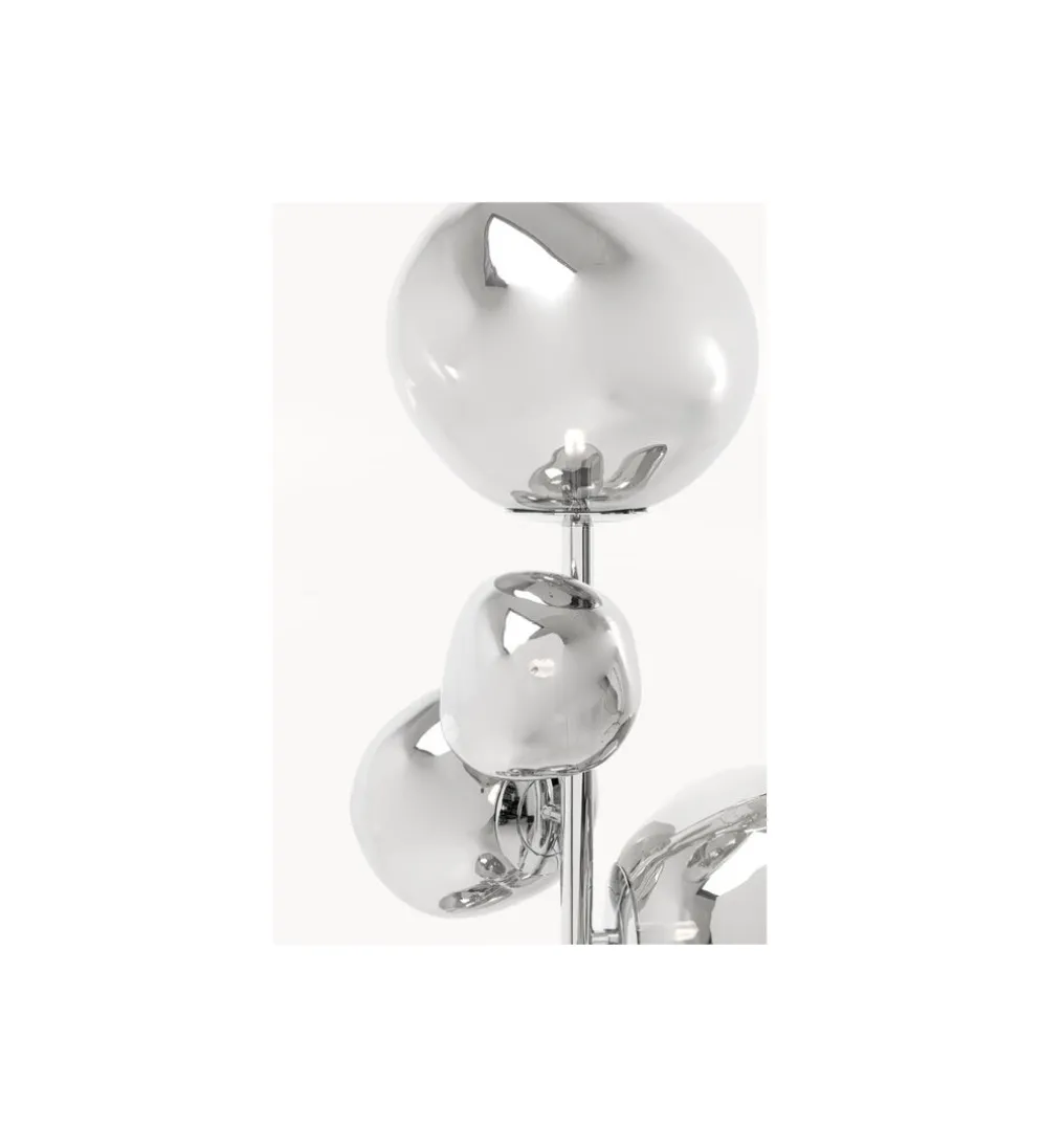 Lampa podłogowa BURBUJA 168 cm srebrna