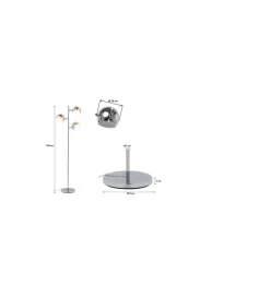 Lampa podłogowa CALOTTA chromowana
