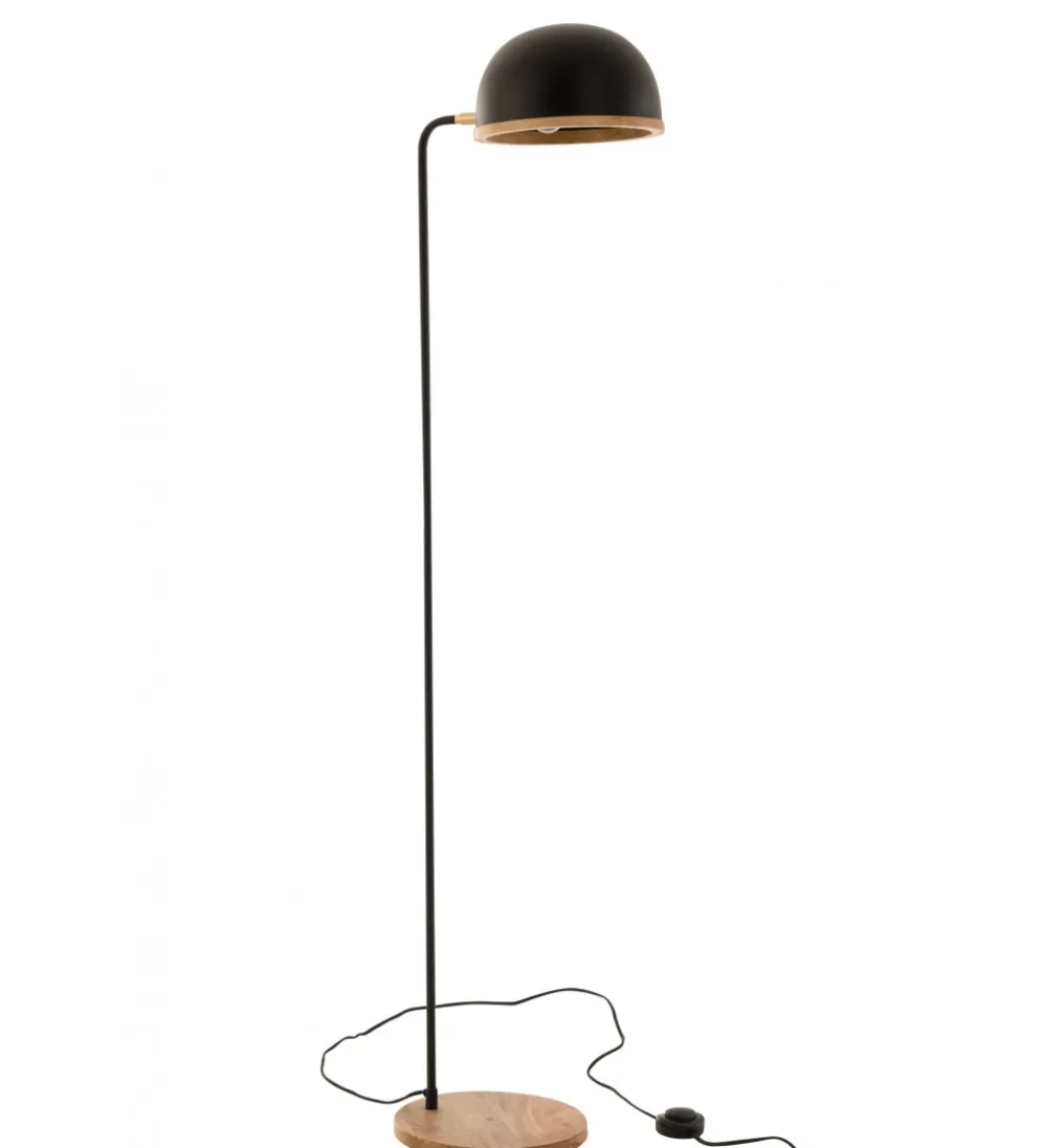 Lampa podłogowa EVY 130 cm czarna naturalna