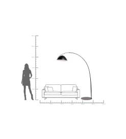 Lampa podłogowa FLIP 220 cm czarna