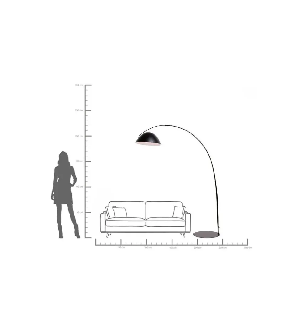 Lampa podłogowa FLIP 220 cm czarna