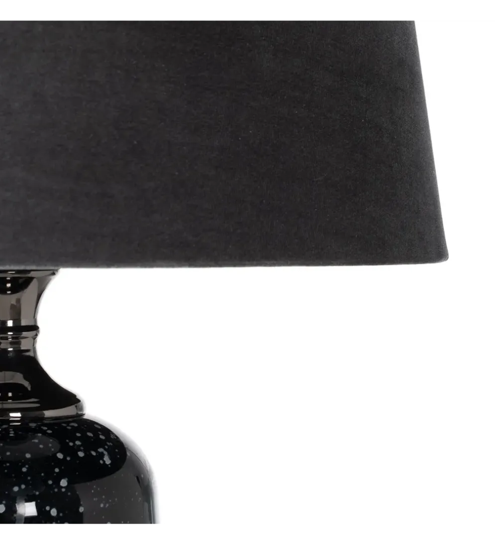 Lampa podłogowa HEMLA 156 cm szklana czarno szara