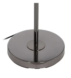 Lampa podłogowa HEMLA 156 cm szklana czarno szara