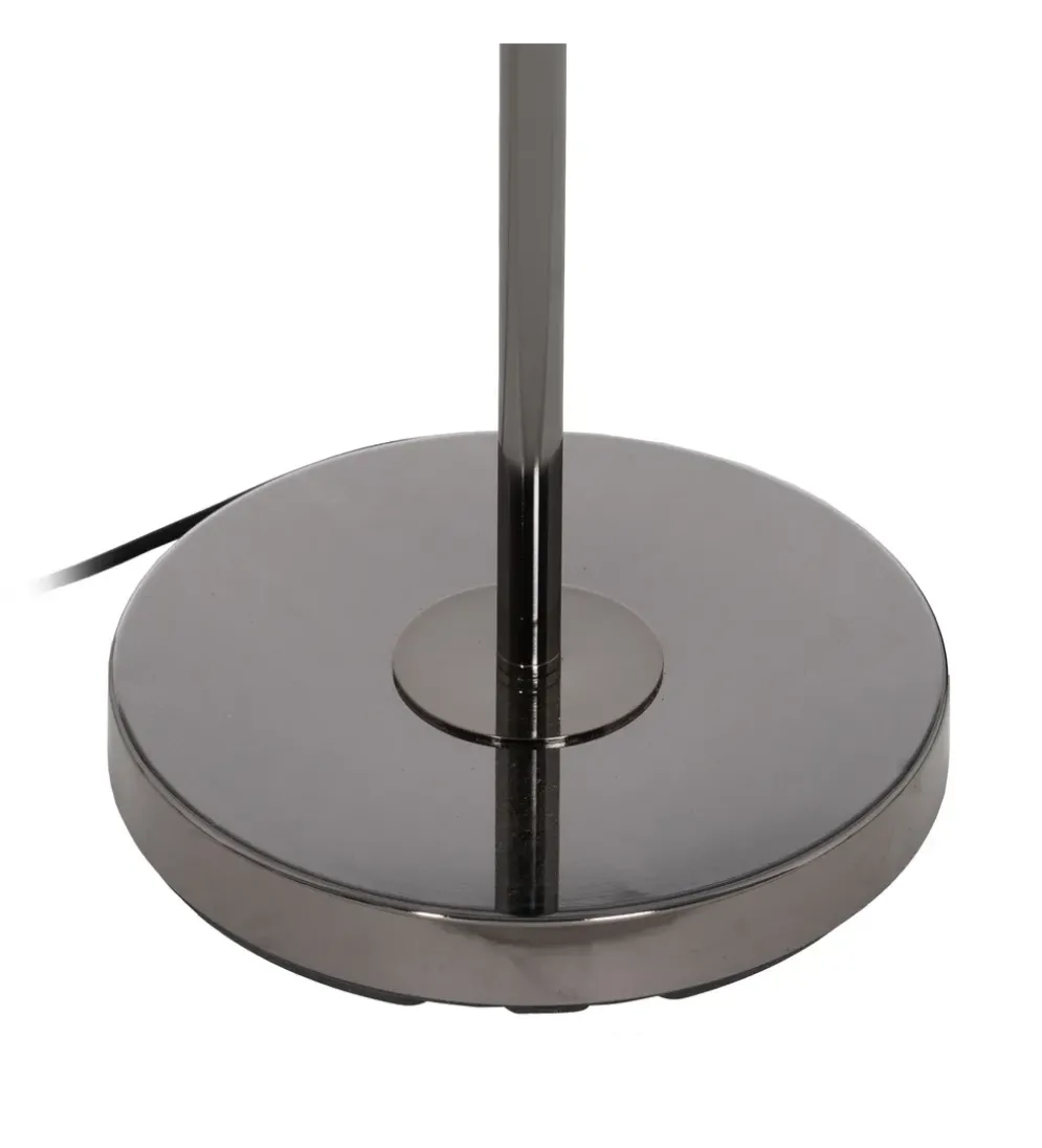 Lampa podłogowa HEMLA 156 cm szklana czarno szara