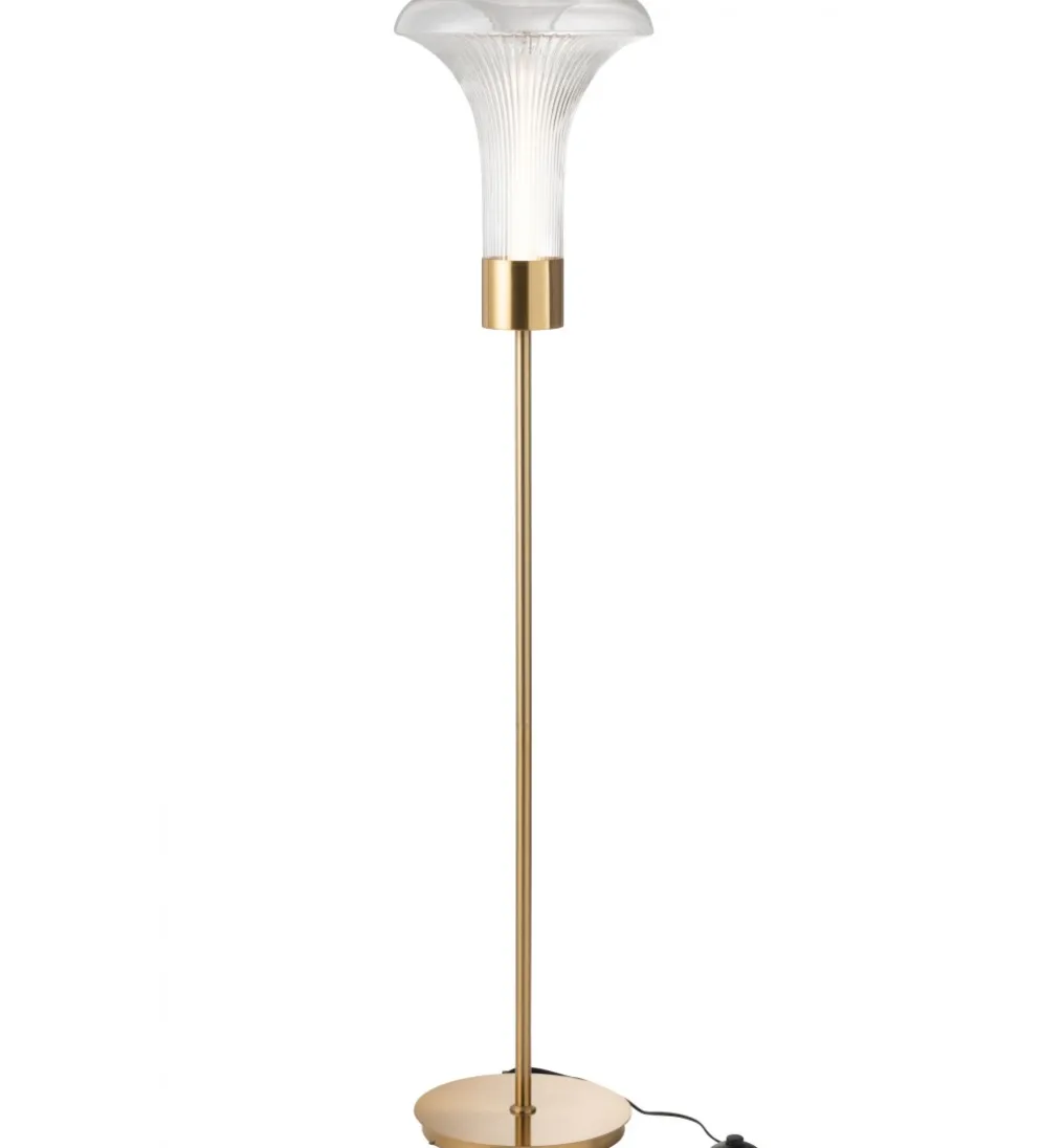 Lampa podłogowa KLER LED 155 cm złota