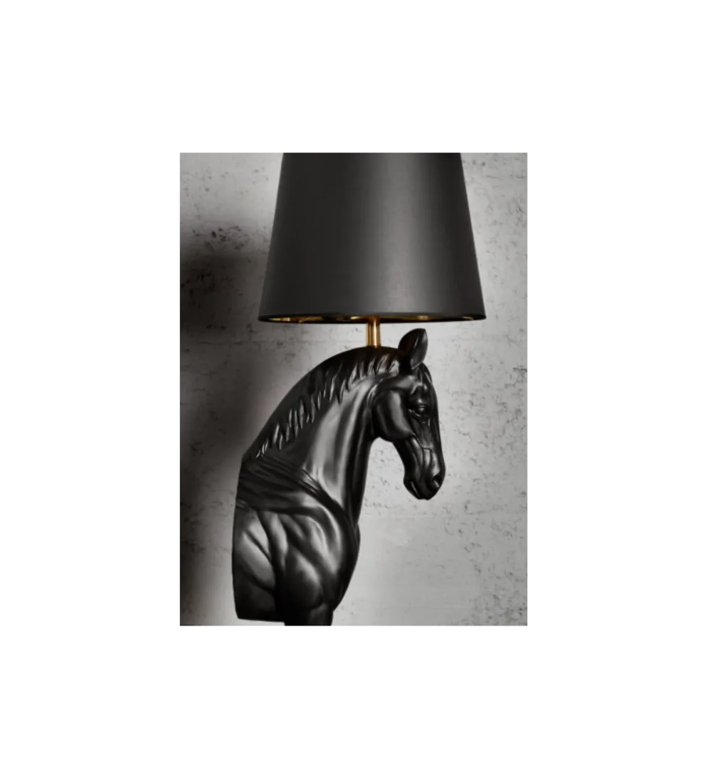 Lampa podłogowa Koń Horse Black Beauty czarna