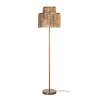 Lampa podłogowa KORGAL 152 cm naturalna złota
