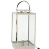 Lampa podłogowa LATARNIA 76 cm srebrna