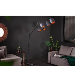 Lampa podłogowa Levels 202 cm czarno złota