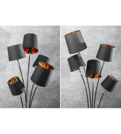 Lampa podłogowa Levels 178 cm czarno złota