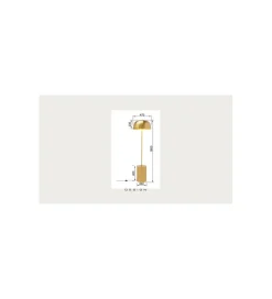 Lampa podłogowa LOUNGY 160 cm złota