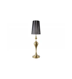 Lampa podłogowa Lucie 160 cm czarno złota
