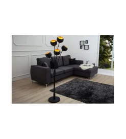 Lampa podłogowa Magma 170cm czarne złoto