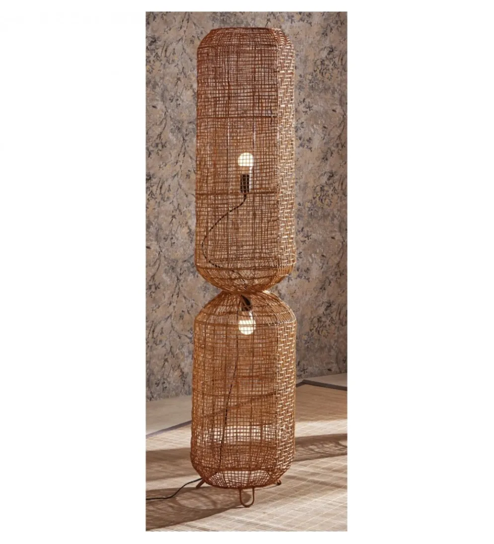 Lampa stojąca Aurora ratan 36 cm