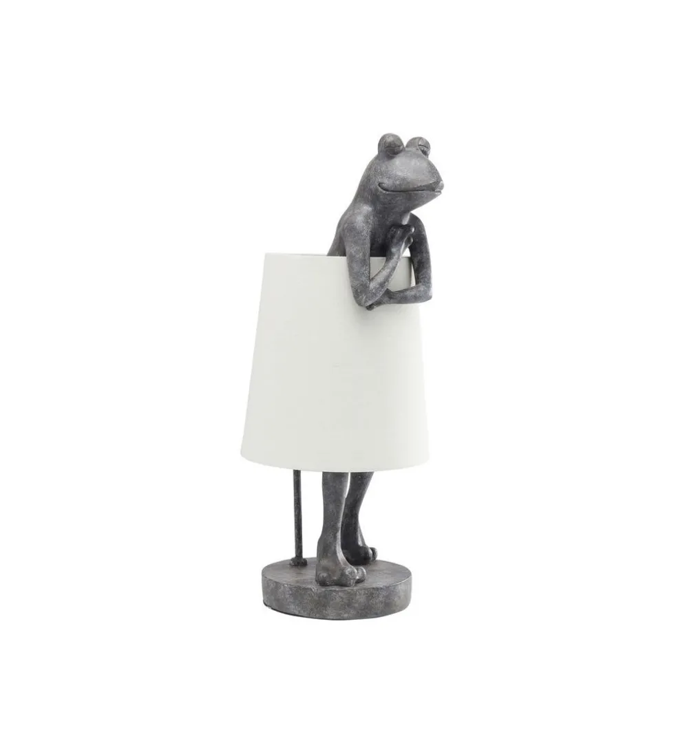 Lampa stołowa Animal Frog 58 cm szaro biała
