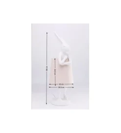 Lampa stołowa Animal Rabbit 68 cm biało różowa