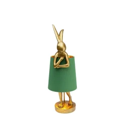Lampa stołowa Animal Rabbit 68 cm złoto zielona