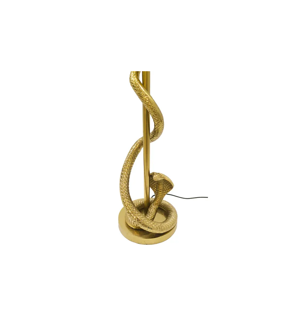 Lampa stołowa COBRA 110 cm czarna złota
