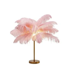 Lampa stołowa FEATHER PALM 60 Cm  Pióra różowa