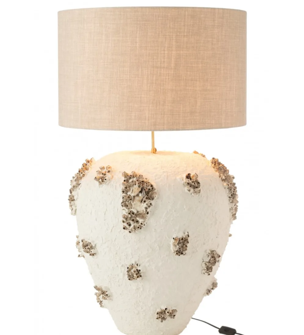 Lampa stołowa JILLY 105 cm terrakota biała