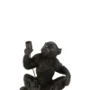 Lampa stołowa MAŁPKA 33 cm czarna