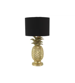 Lampa stołowa PINEAPPLE 50 cm złota czarna