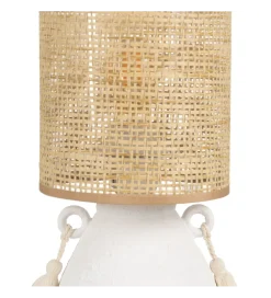 Lampa stołowa REVAN 27 cm ceramika biała