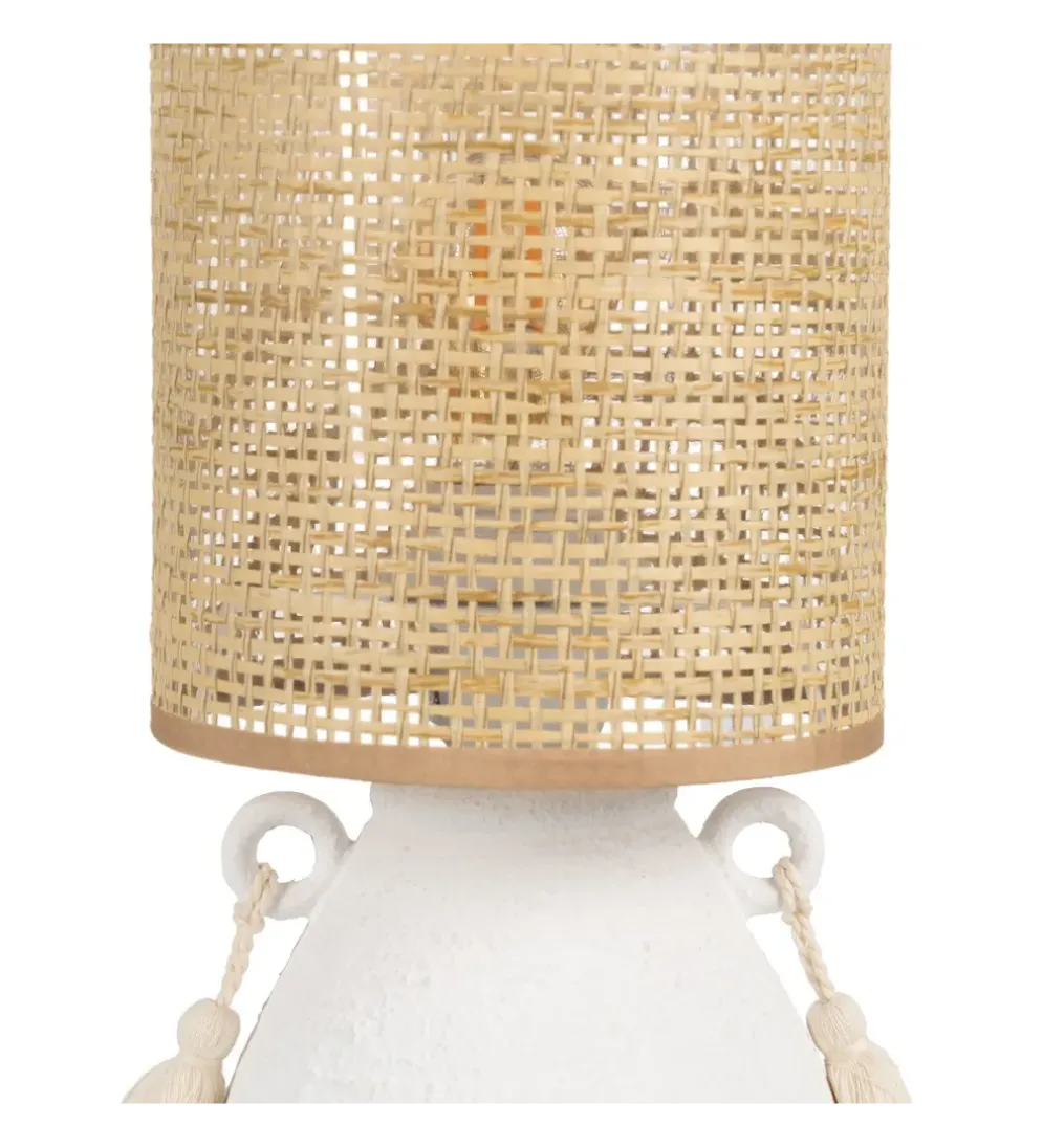 Lampa stołowa REVAN 27 cm ceramika biała