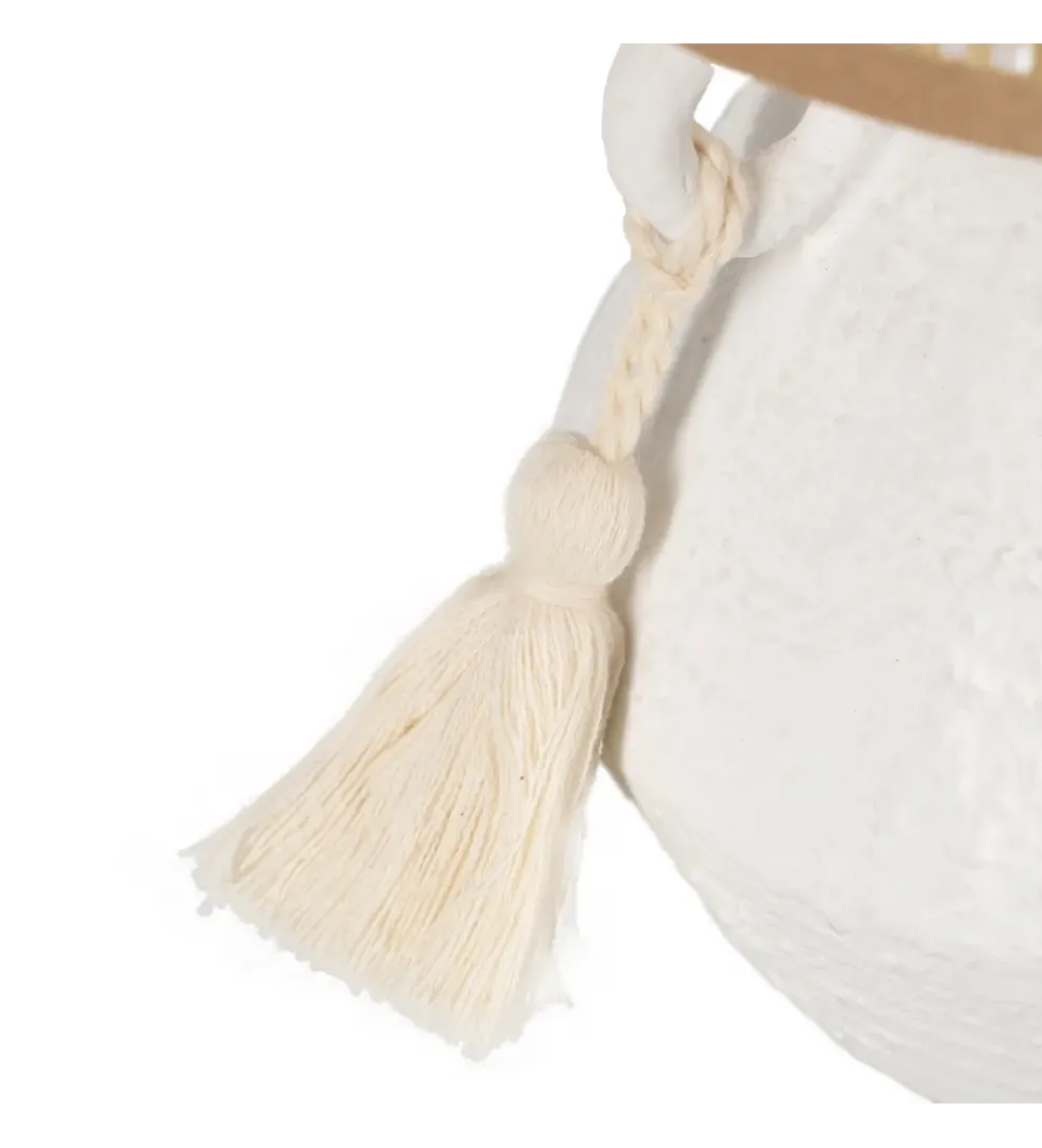 Lampa stołowa REVAN 27 cm ceramika biała