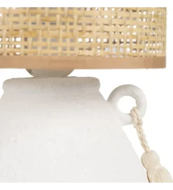 Lampa stołowa REVAN 27 cm ceramika biała