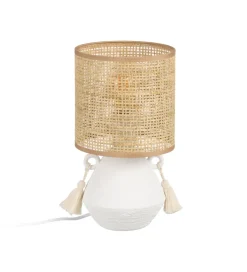 Lampa stołowa REVAN 27 cm ceramika biała