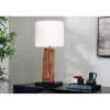 Lampa stołowa ROUSILIQUE 60 cm drewno dryfujące