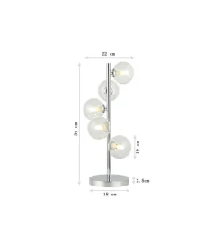 Lampa stołowa SCALA BALLS 54 cm chromowana