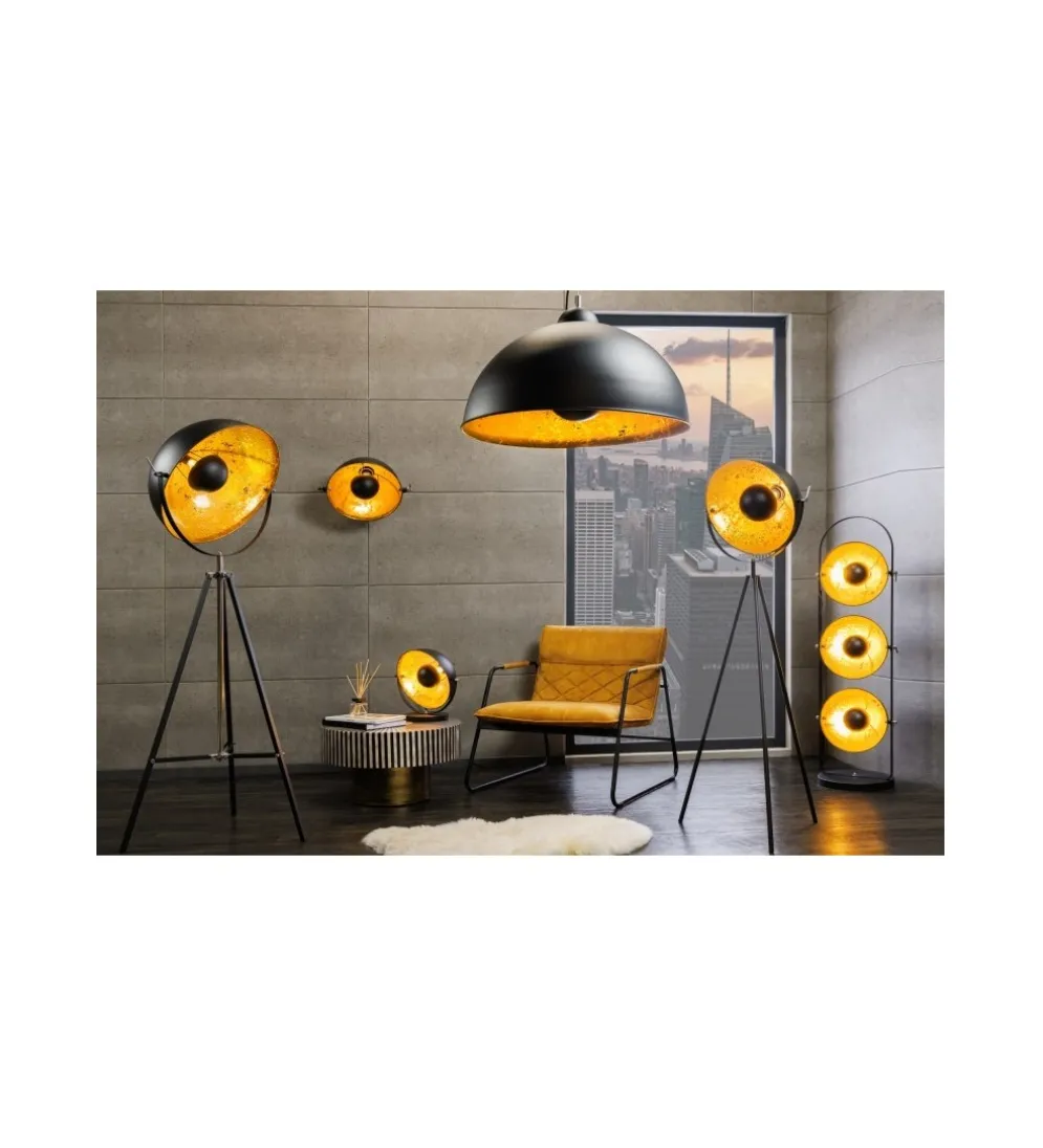 Lampa Studio 40cm Czarno Złota