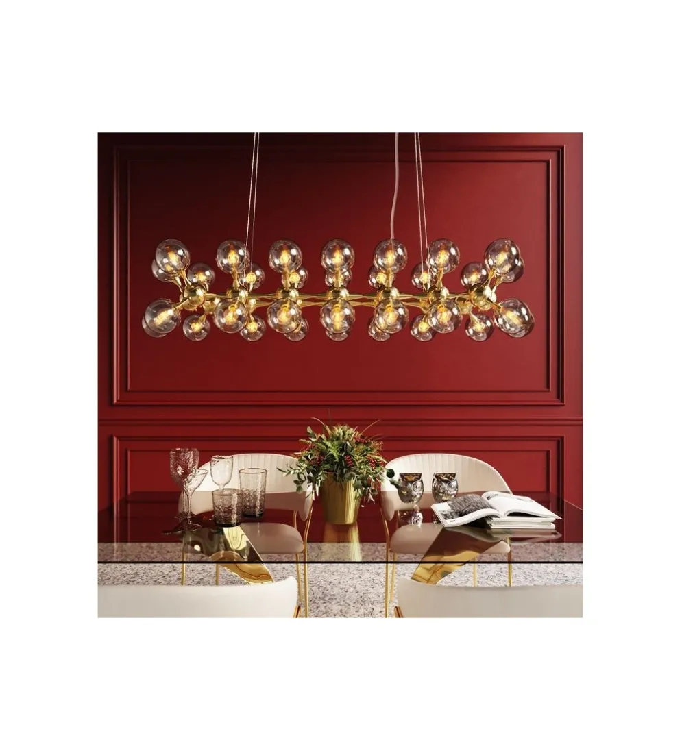 Lampa wisząca ATOMIC BALLS 140 cm złota