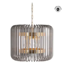 Lampa wisząca CELINK 50 cm złoto szara
