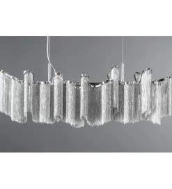 Lampa wisząca Elegance 118 cm srebrna